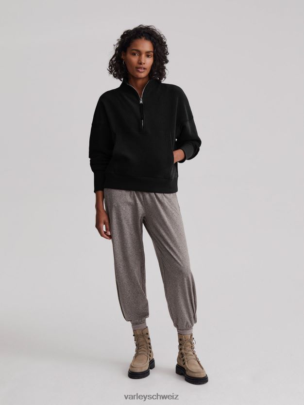 Bekleidung Schwarz Frauen Varley Acadia-Pullover mit halbem Reißverschluss 8J4JZN202