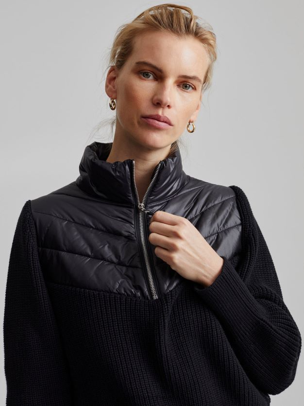 Bekleidung Schwarz Frauen Varley Daines-Pullover mit halbem Reißverschluss 8J4JZN421