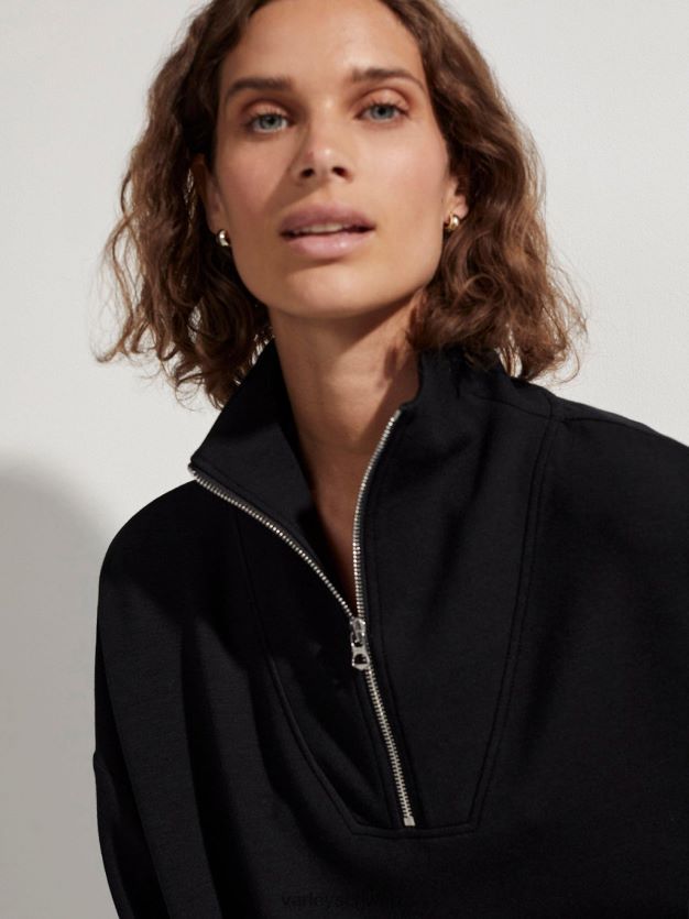 Bekleidung Schwarz Frauen Varley Hawley-Sweatshirt mit halbem Reißverschluss 8J4JZN84
