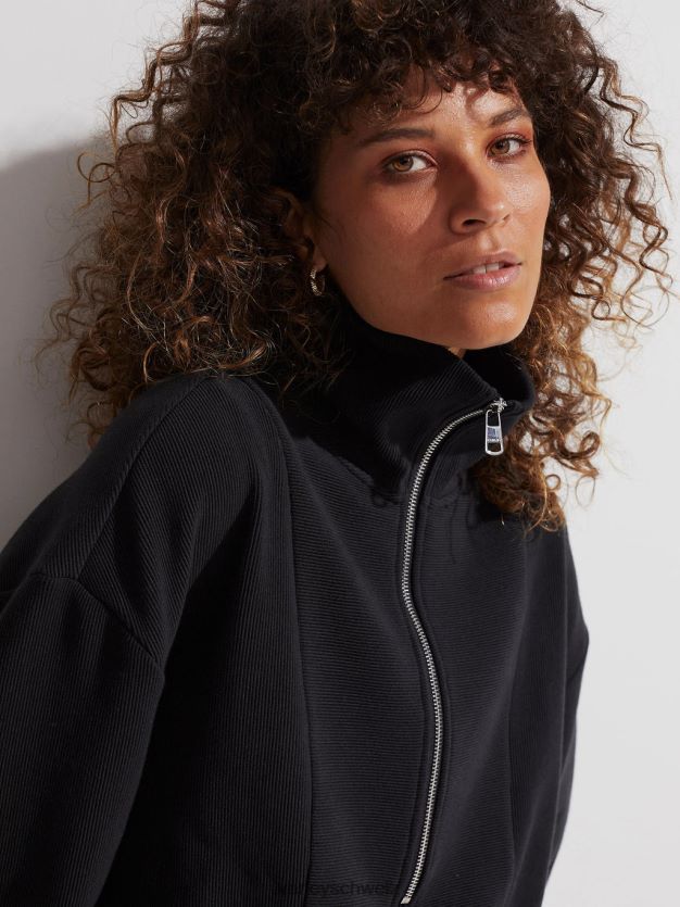 Bekleidung Schwarz Frauen Varley Ramona-Pullover mit halbem Reißverschluss 8J4JZN144