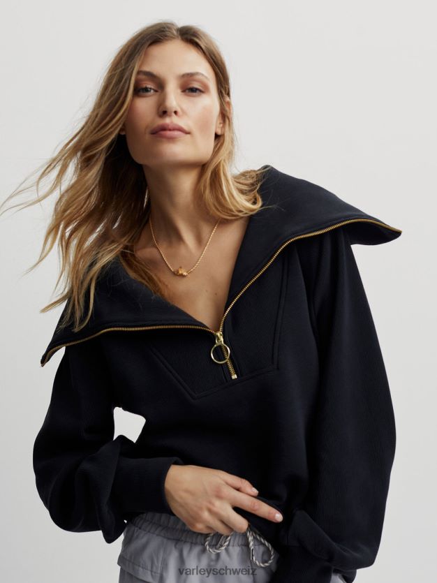 Bekleidung Schwarz Frauen Varley Vine-Pullover mit halbem Reißverschluss 8J4JZN87