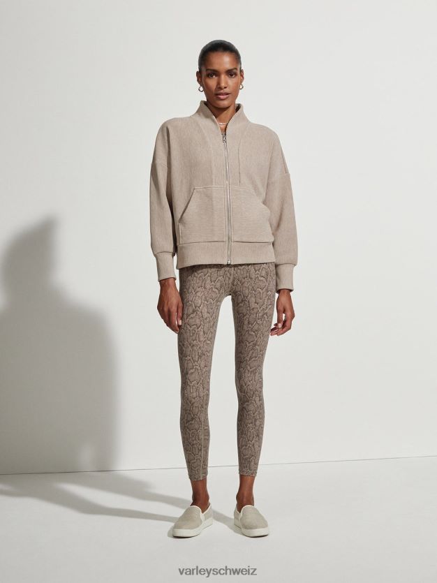 Bekleidung Taupe-Mergel Frauen Varley Rosanne-Sweatshirt mit durchgehendem Reißverschluss 8J4JZN109