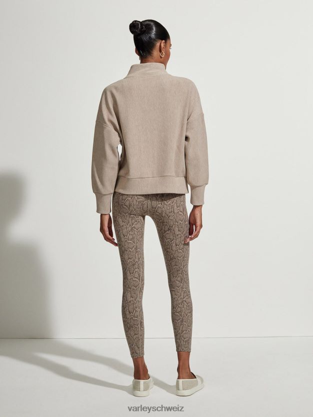 Bekleidung Taupe-Mergel Frauen Varley Rosanne-Sweatshirt mit durchgehendem Reißverschluss 8J4JZN109