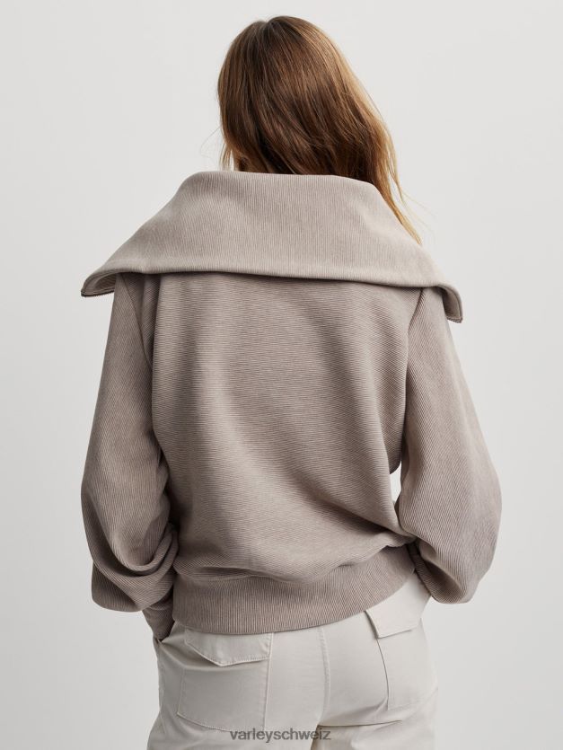 Bekleidung Taupe-Mergel Frauen Varley Vine-Pullover mit halbem Reißverschluss 8J4JZN94