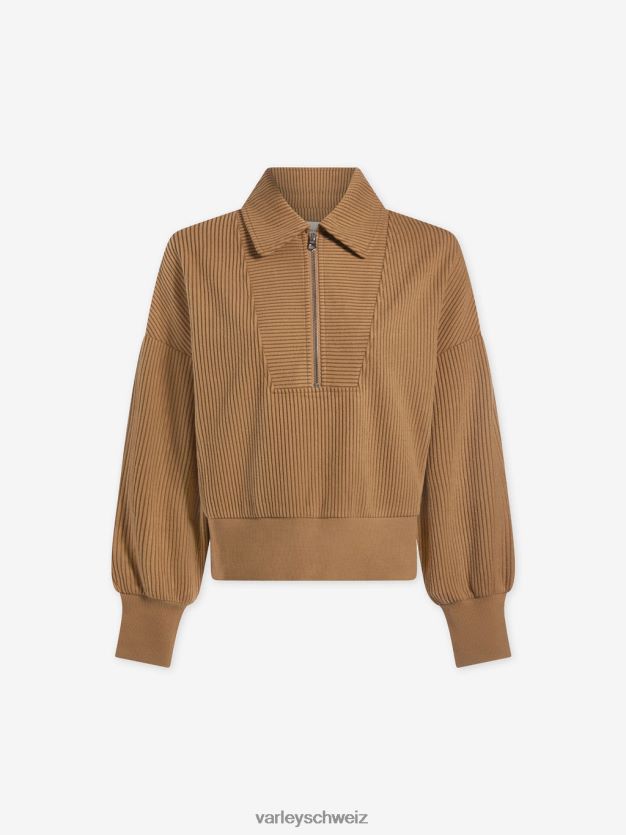 Bekleidung Wüstensand Frauen Varley Blair-Pullover mit halbem Reißverschluss 8J4JZN195