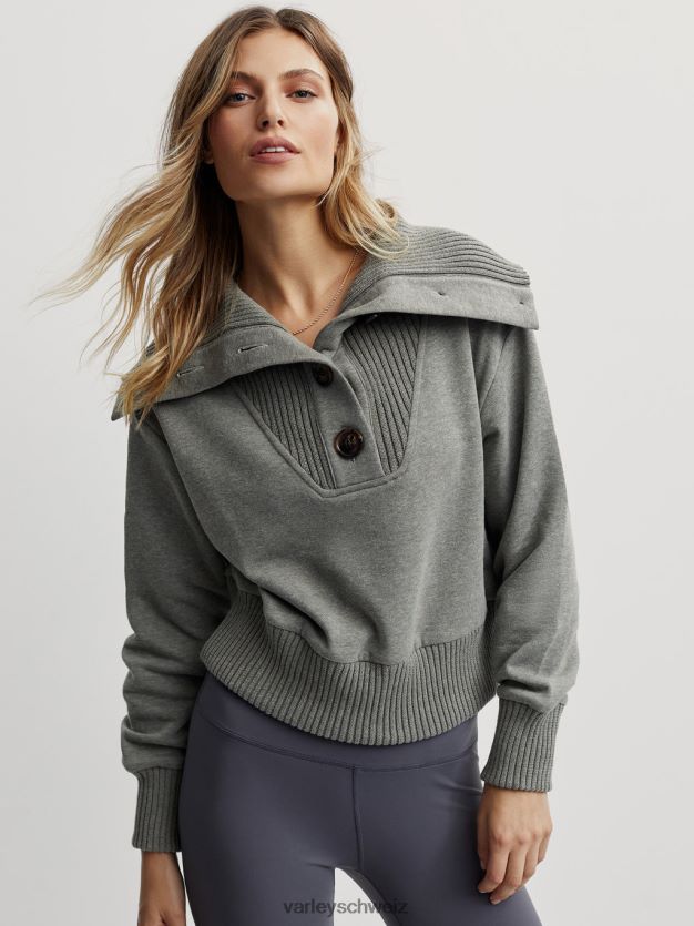 Bekleidung dunkelgrün gefleckter Mergel Frauen Varley Mailand schwitzt 8J4JZN225