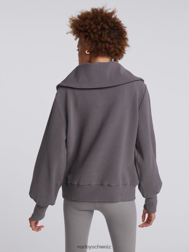 Bekleidung dunkles Möwengrau Frauen Varley Vine-Pullover mit halbem Reißverschluss 8J4JZN96