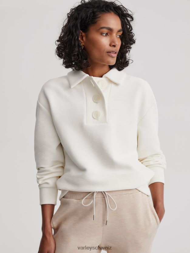 Bekleidung flüstern weiß Frauen Varley Andale-Schweiß 8J4JZN148