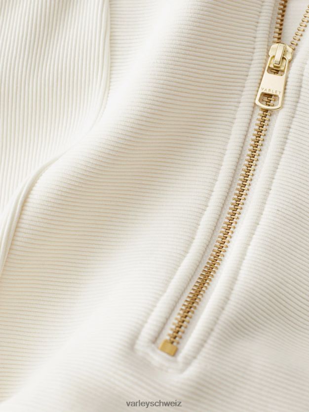 Bekleidung flüstern weiß Frauen Varley Ramona-Pullover mit halbem Reißverschluss 8J4JZN147