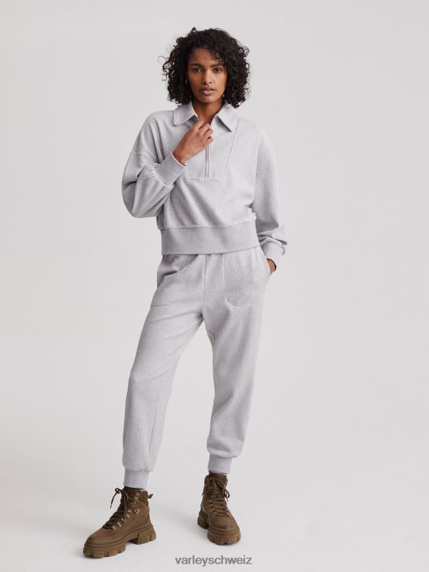 Bekleidung grauer Mergel Frauen Varley Blair-Pullover mit halbem Reißverschluss 8J4JZN196