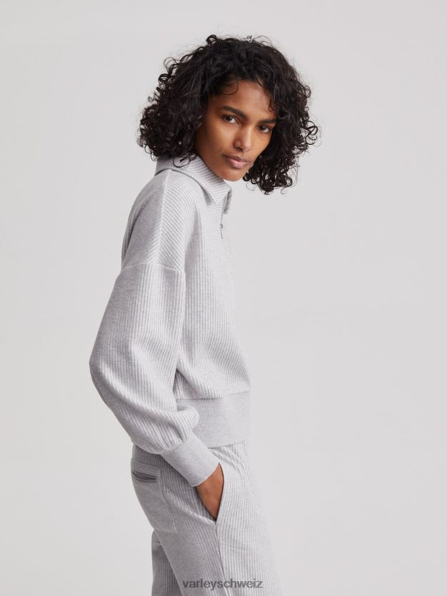 Bekleidung grauer Mergel Frauen Varley Blair-Pullover mit halbem Reißverschluss 8J4JZN196