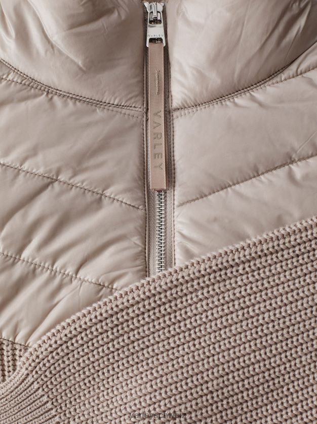 Bekleidung taupefarbener Ton Frauen Varley Daines-Pullover mit halbem Reißverschluss 8J4JZN422